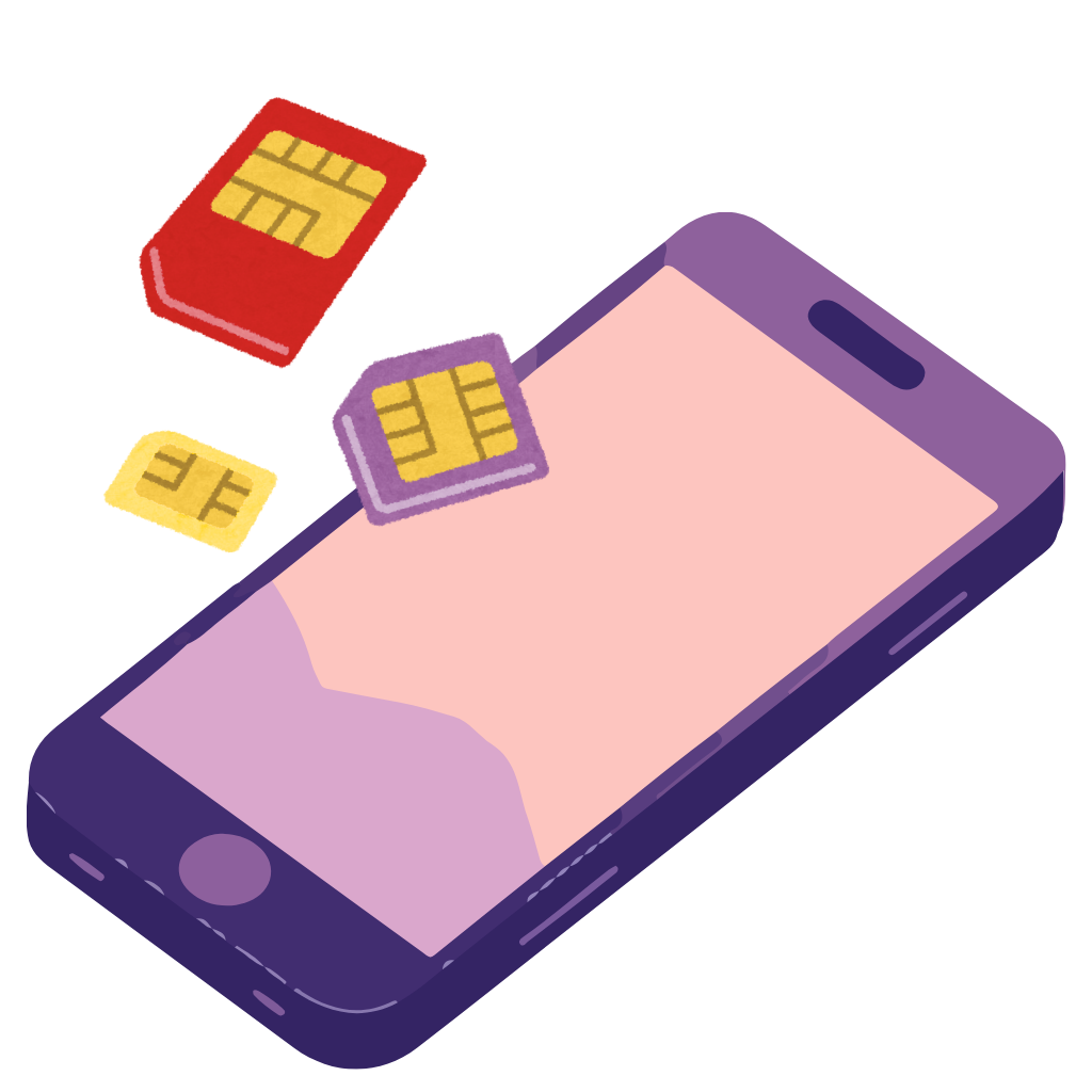 Business smartphone with SIM cards in multiple form factors